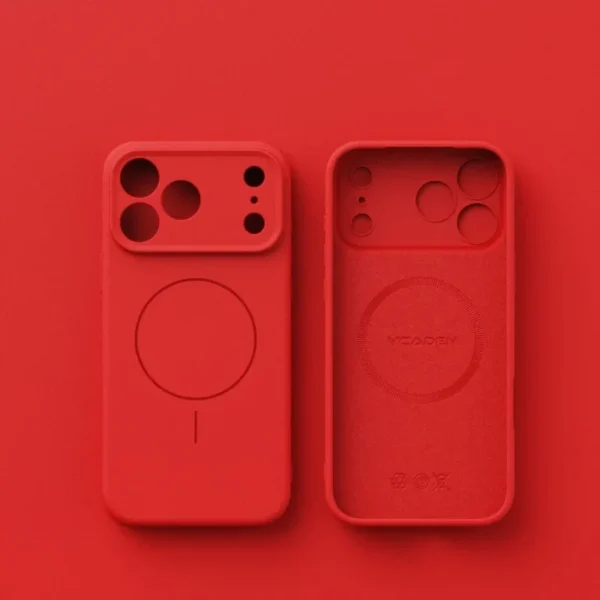 ⁦Liquid Silicone Case For Magsafe Mag Safe iPhone 17 Air 16E 16 E 15 Pro Max 14 13 12 17Air 17Pro Matte Phone Cover Accessories⁩ - الصورة ⁦2⁩