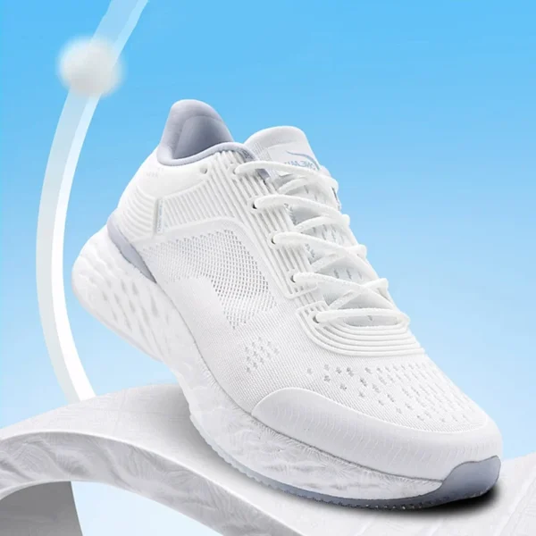 ⁦ONEMIX Ivory White Running Shoes For Men Chunky Sneakers Marathon Trainers Footwear Breathable Mesh Women Walking Tennis Shoes⁩ - الصورة ⁦3⁩