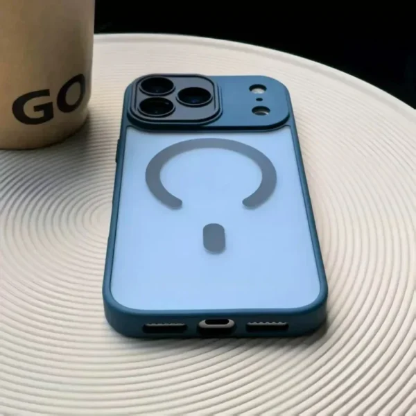 ⁦Original Matte Translucent Lens Protect Magsafe Phone Case For iPhone 17 17 Air 17Pro 17 Pro Max Magnetic Wireless Charge Cover⁩ - الصورة ⁦4⁩