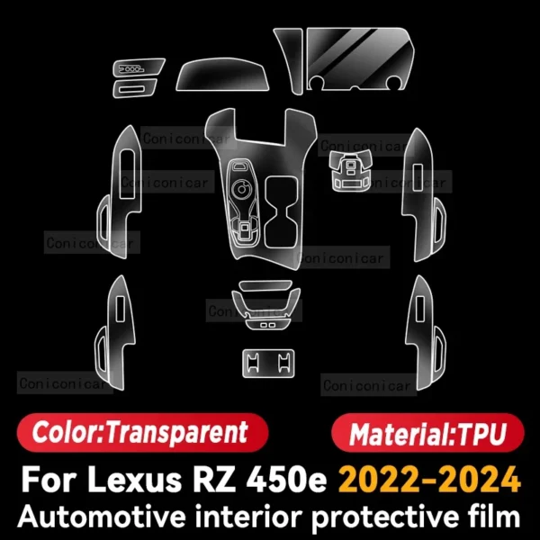 For LEXUS RZ 450e 2022-2024 Car Panel Film Dashboard Screen Protective Sticker Interior Anti-Scratch Film Accessories - Image 2