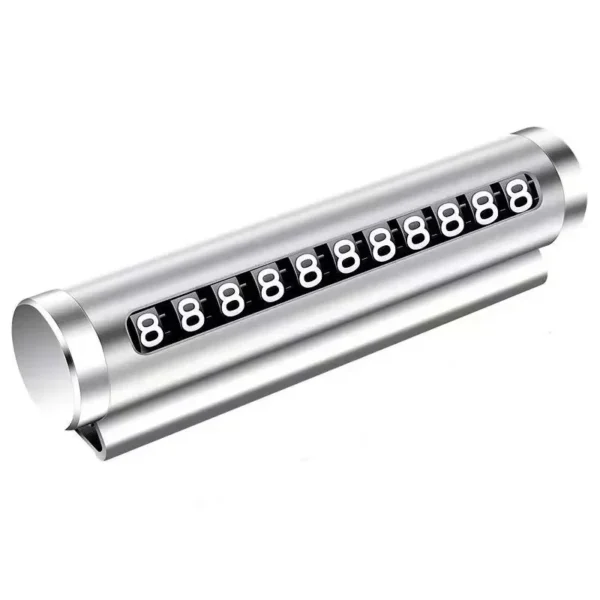 ⁦Car Temporary Parking Number Plate Black/Silver/Blue Aluminium Alloy Material Roller Adjustable Car Parking Plate Car Supplies⁩ - الصورة ⁦5⁩