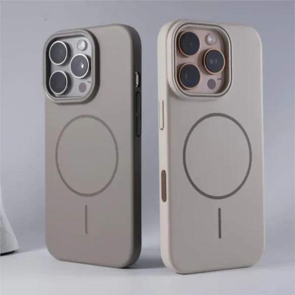 ⁦Luxury Original Hard PC Magsafe Case for iPhone 17 Air 16 15 14 Plus 13 12 Mini 11 Pro Max Shockproof Matte Thin Magnetic Cover⁩ - الصورة ⁦4⁩