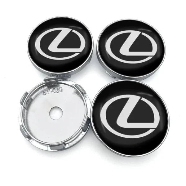 4pcs 60mm Car Wheel Center Hub Center Cap Rim Hub Dustproof Cover Emblemem For Lexus RX 300 IS 250 300 GX 400 460 UX 200 NX - Image 2