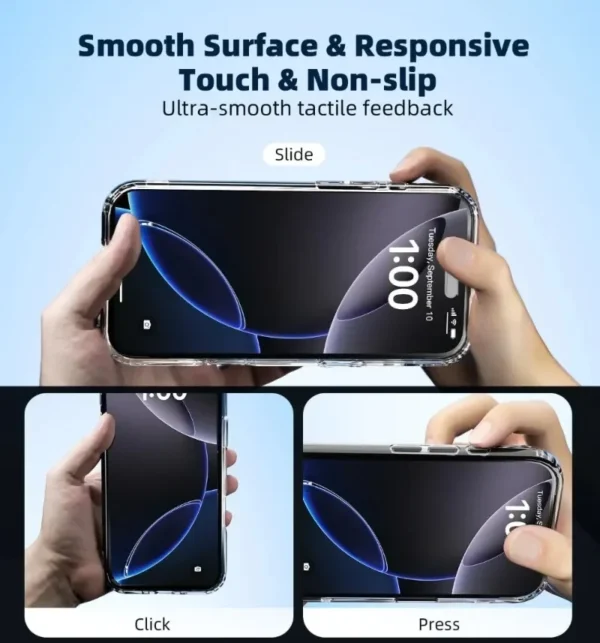 ⁦Transparent luxury Strong Magnetic Phone Case for iPhone 17 Air 16 15 14 13 12 11 17 Pro 17 Pro Max Must-Haves Macsafe Case⁩ - الصورة ⁦5⁩