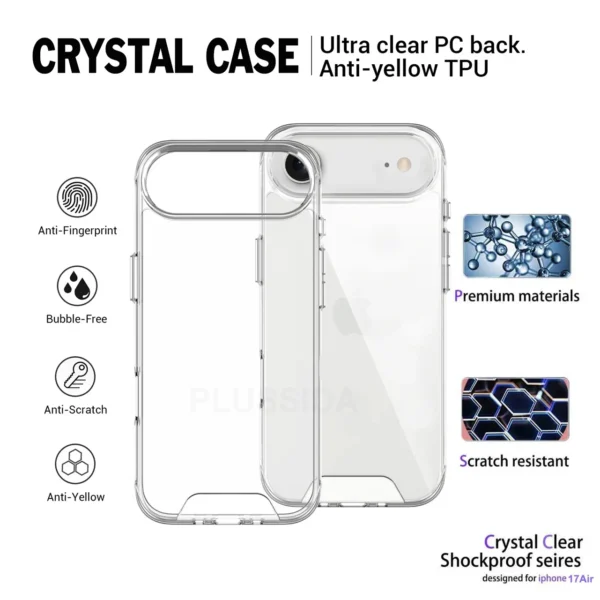 ⁦Clear Case For iPhone 17 16 Pro Max 17 Air Case 16 15 14 13 12 11 Pro Max Case For Magsafe for iPhone16 Plus Luxury Cover Cases⁩ - الصورة ⁦6⁩