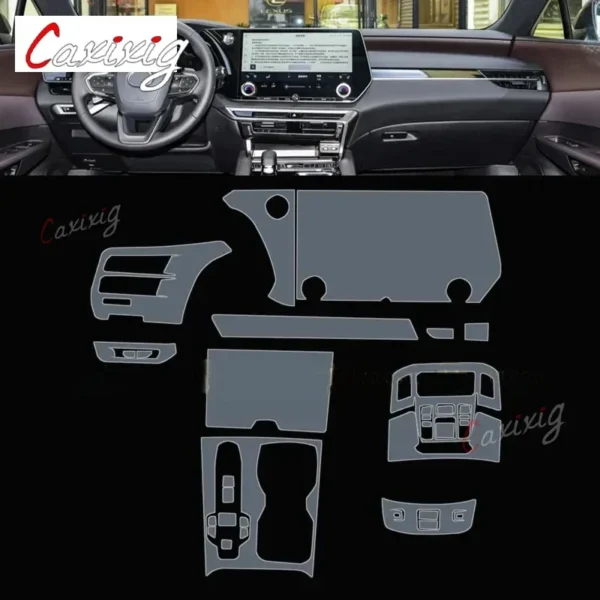 ⁦For Lexus RX 350 450 500 2023 car Interior Center console transparent car suit PPF-TPU protective film Anti-scratch Accessories⁩ - الصورة ⁦3⁩