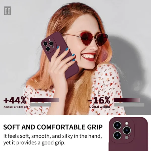 Luxury Silicone Antiskid Phone Case For iPhone 17 Air 16 15 14 13 11 12 Pro Max 16 Plus Shockproof Full Lens Protection Cover - Image 5