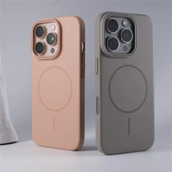 ⁦Luxury Original Hard PC Magsafe Case for iPhone 17 Air 16 15 14 Plus 13 12 Mini 11 Pro Max Shockproof Matte Thin Magnetic Cover⁩ - الصورة ⁦5⁩