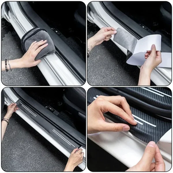 Car Door Sill Carbon Stickers For Lexus RX330 IS250 Ct200h ES300h RX350 IS300h NX300h UX GX470 LX570 LS430 LS460 LS RX300 GS NX - Image 4
