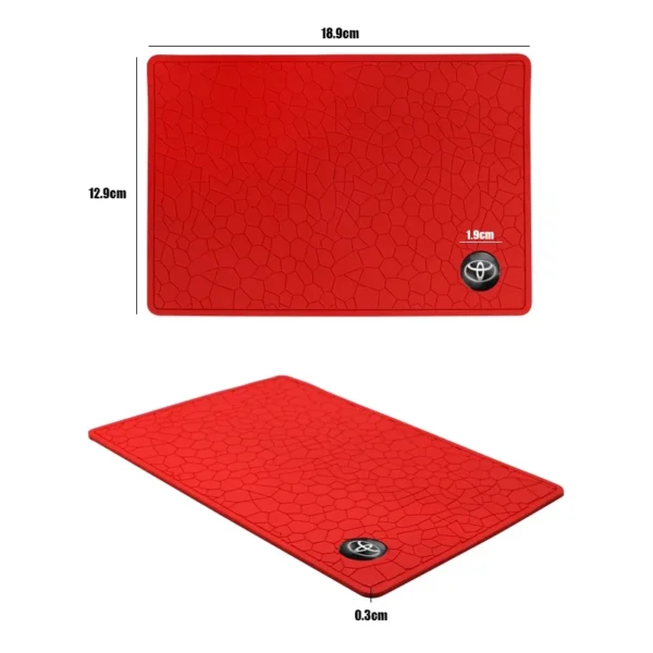 ⁦PVC Buffer Mat Non Slip Pad Car Accessories For Toyota Gazoo Racing TRD Corolla Yaris Chr Auris Rav4 Prius Prado Avensis Verso⁩ - الصورة ⁦6⁩