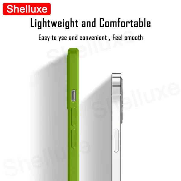 ⁦For iPhone17 Pro Max Case Shelluxe Square Liquid Silicone Cover For iPhone 17 Air iPhone17 ProMax Silky Feel Soft Phone Cases⁩ - الصورة ⁦4⁩