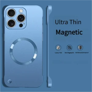 Ultra Thin Metallic Paint Magnetic For Magsafe Case For iPhone 17 Air 16 15 14 13 12 Pro Max Plus Frameless Cooling Hard Cover