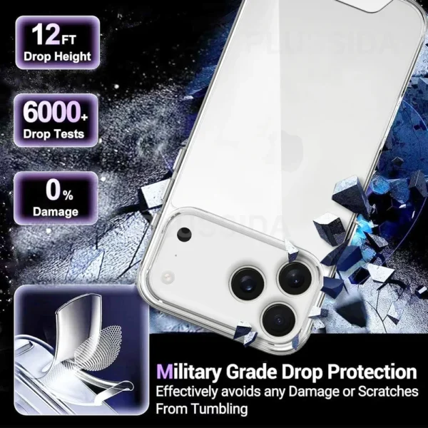 ⁦Clear Case For iPhone 17 16 Pro Max 17 Air Case 16 15 14 13 12 11 Pro Max Case For Magsafe for iPhone16 Plus Luxury Cover Cases⁩ - الصورة ⁦2⁩
