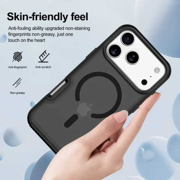 ⁦Matte For Magsafe Magnetic Phone Case For iPhone 17 Pro Max 17 Pro 17 Air 17 Transparent Armor Sturdy Shockproof Bumper Cover⁩ - الصورة ⁦6⁩