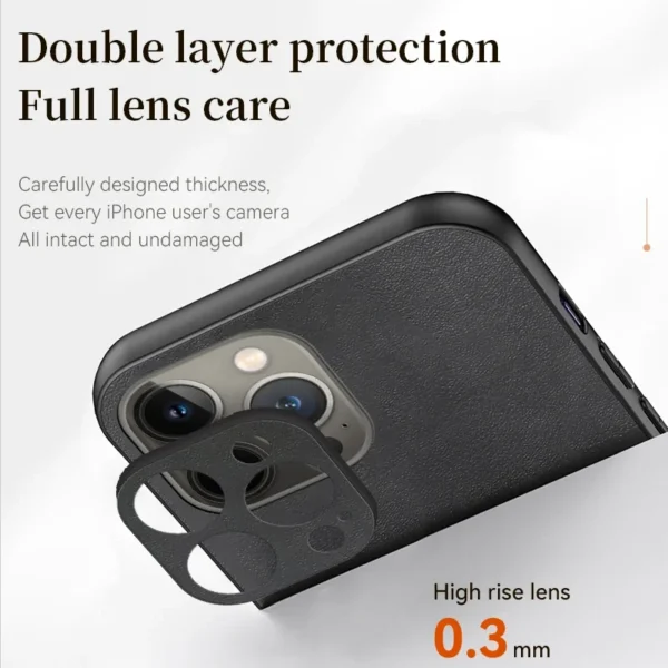 ⁦For Magsafe iPhone 15 14 13 12 11 Pro Max X XR XS max 14 15 Plus Sheepskin Vintage Magnetic Leather Soft Phone Case Cover⁩ - الصورة ⁦4⁩