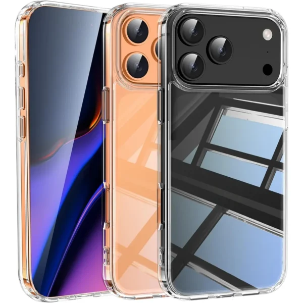 ⁦Ultra Thin Clear Phone Case For iPhone 17 Pro Max 17Air 17Pro Transparent Back Cover Shockproof Hard PC Bumper for iPhone 17⁩ - الصورة ⁦2⁩