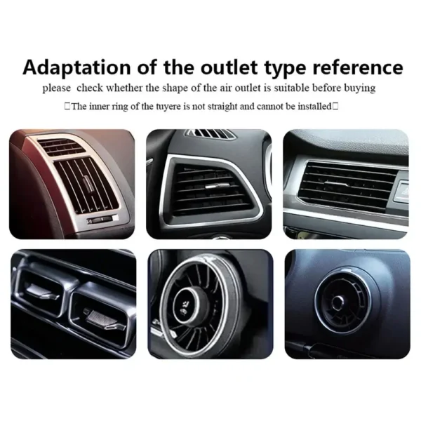⁦10Pcs 20cm Car Air Conditioner Outlet Decorative U Shape Moulding Trim Decor Strips Car Styling Car Door Edge Corner Protector⁩ - الصورة ⁦5⁩