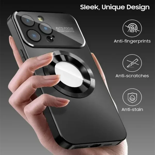 ⁦2025 New Titanium Metallic Matte Case For iPhone 17 Air 16 15 14 13 12 11 Pro Max Plus For Magsafe Lens Camera Protection Cover⁩ - الصورة ⁦2⁩