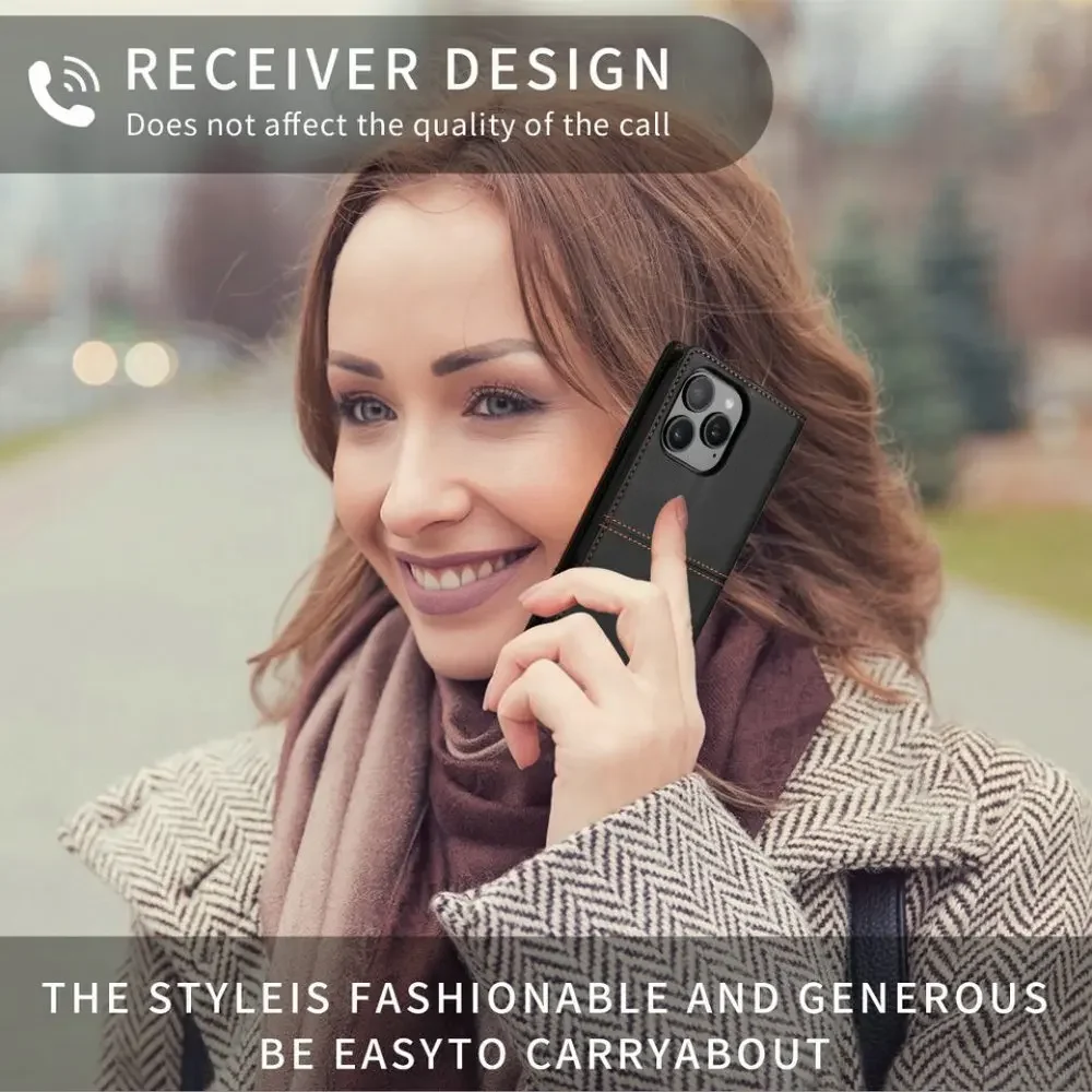 Phone Caes for iPhone 17 Pro Max 5G Luxury Cover Leather Book RFID Coque iPhone 17 Case iPhone17 Air 17Pro ProMax Wallet Fundas - الصورة 5