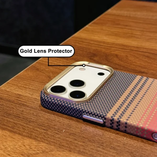 ⁦Carbon Fiber Relief Magsafe Case For iPhone 13 14 15 16 17 Pro Max Plus Magnetic Wireless Charging Alloy Lens Shockproof Cover⁩ - الصورة ⁦5⁩