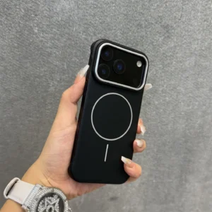 Luxury Borderless PU Leather Ultra Thin Magentic Cases for iPhone 17 16 14 15 Pro Max 16Pro 17promax 17 Air Magsafe Back Cover