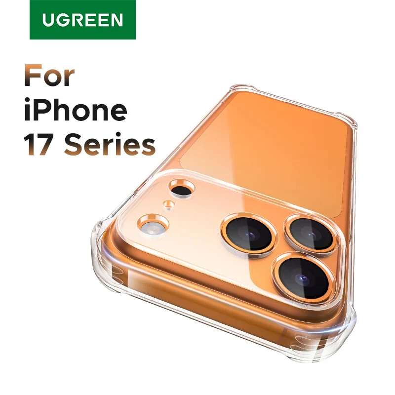 UGREEN Airbags Case for iPhone 17 Pro Max Shockproof Clear Case Transparent Cover for iPhone 16 Pro 17 Air Phone Protective Case