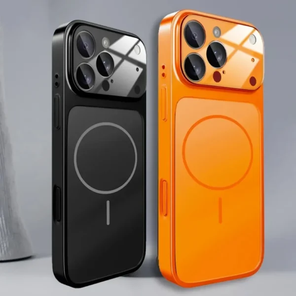 ⁦Armor Shockproof Phone Case for iPhone 16 15 14 13 Pro Max Plus 17 Air for Magsafe Magnetic Matte Wireless Charge Cover⁩ - الصورة ⁦2⁩
