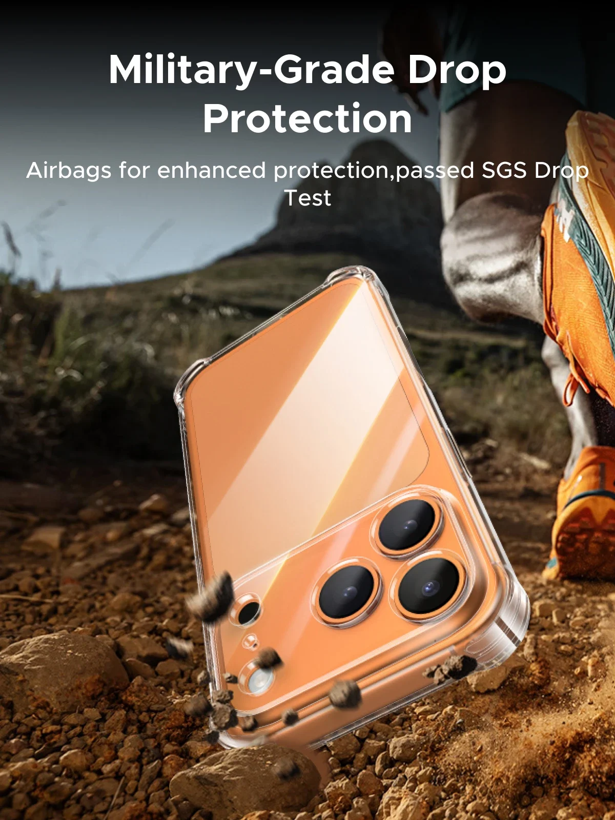 UGREEN Airbags Case for iPhone 17 Pro Max Shockproof Clear Case Transparent Cover for iPhone 16 Pro 17 Air Phone Protective Case - الصورة 3