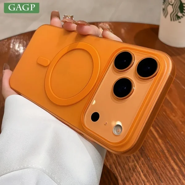 ⁦For iPhone 17 Air 17Pro Max Magsafe Case for iPhone 16 15 17 Pro Max 16 Plus Slim Matte Ultra Thin PC Magnetic Shockproof Cover⁩ - الصورة ⁦2⁩