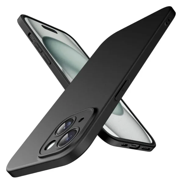 Black Phone Case For iPhone 17 Pro Max 17 Air 16E Matte Soft Back Cover For iPhone 11 12 13 14 15 16 Pro Max Plus 12 Mini Case