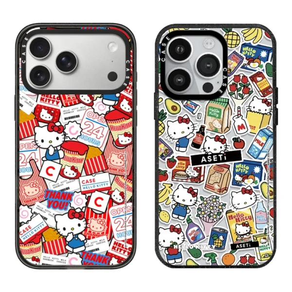 Sanrio Hello Kitty Clear Phone Case For iPhone 17 Air 16 15 14 13 Pro Max With MagSafe Acrylic Anti-drop Shockproof Back Cover