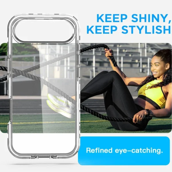 ⁦Transparent Case For iPhone 17 Pro Max 17Air 17pro 17PM Shockproof Protective Phone Cover HD Clear Hard PC Bumper for iPhone 17⁩ - الصورة ⁦5⁩