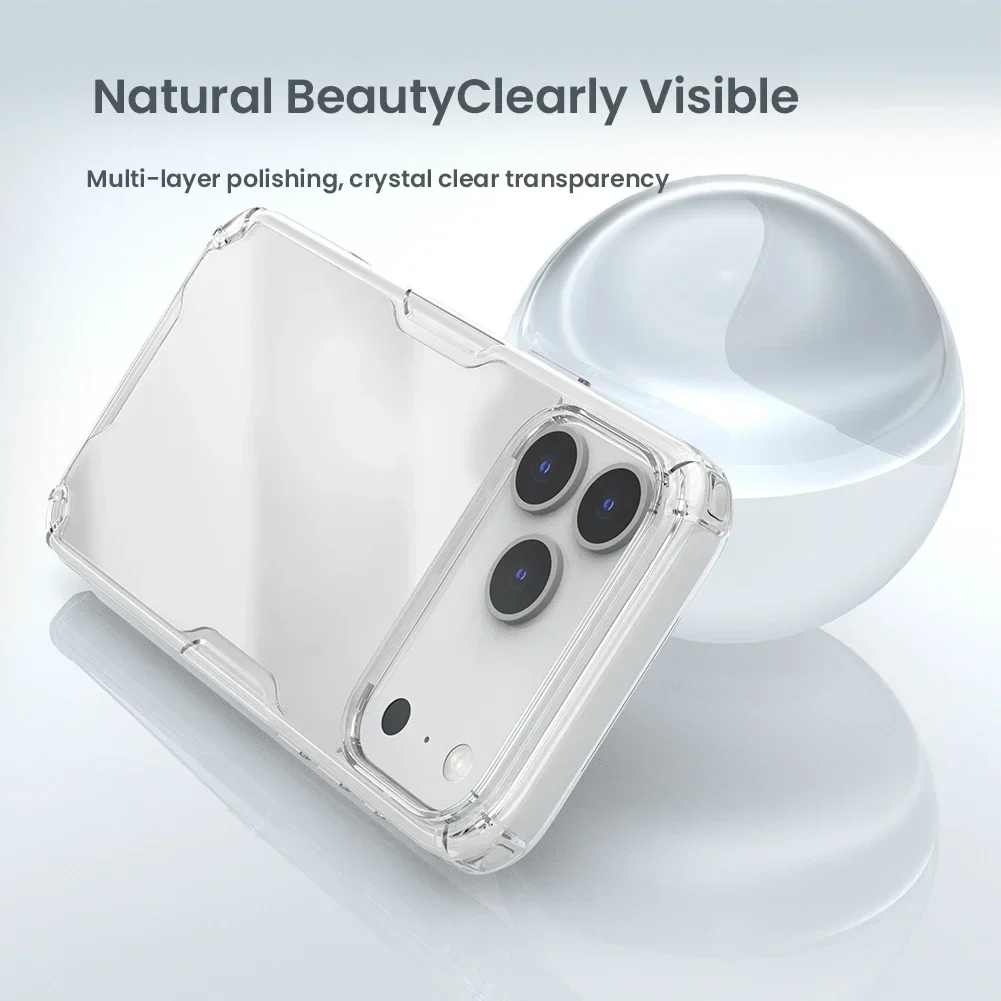 For iPhone 17 Pro Max / 17 Air Nillkin Case Transparent Clear Nature TPU Pro Soft Touch Silicone Back Cover Cases For iPhone 17 - الصورة 6