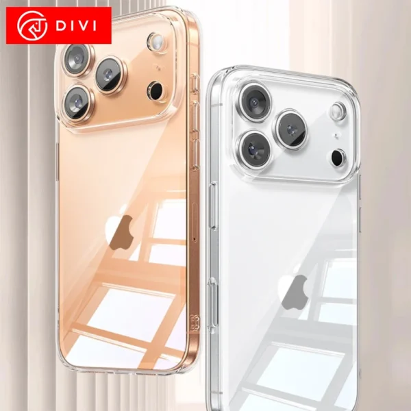 DIVI Soft Transparent Case TPU Clear Case For iPhone 17 16 15 14 13 12 11 Pro Max 13 MINI Shockproof Silicone Clear Phone Case