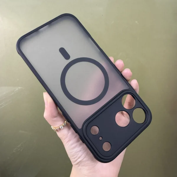 ⁦New Luxury Matte clear Case for iPhone 17 Pro Max with strap Camera Protect MagSafe Wireless Charging cover for 17 Pro max Cover⁩ - الصورة ⁦3⁩