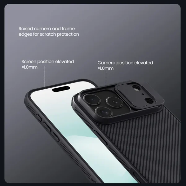⁦For iPhone 17 Pro Max / 17 Air Nillkin Case Soft Edges Camshiled Pro Camera Slide Cover Protection Back Cover for iPhone 17⁩ - الصورة ⁦5⁩