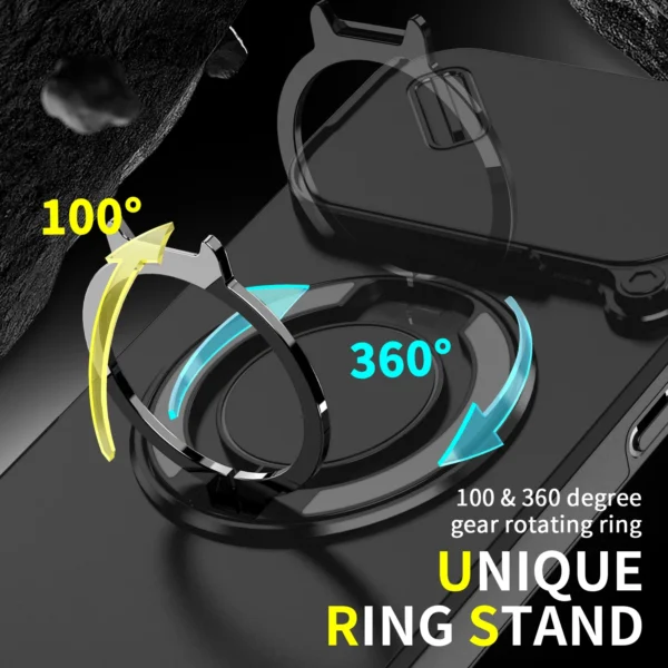 ⁦Slide Camera Protection Magsafe Magnetic Wireless Charging Armor Case for IPhone 17 Air 16e 16 15 Plus 14 13 12 11 Pro Max Cover⁩ - الصورة ⁦4⁩