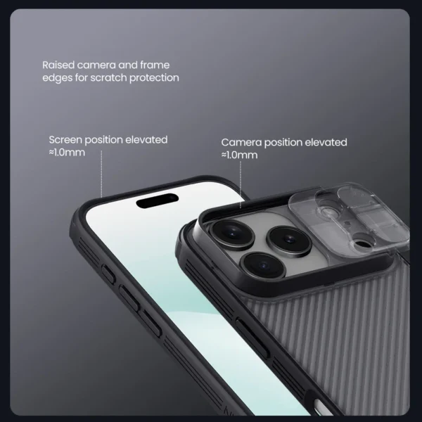 ⁦For iPhone 17 Pro Max / 17 Air Nillkin Case Soft Edges Camshiled Pro Camera Slide Cover Protection Back Cover for iPhone 17⁩ - الصورة ⁦6⁩