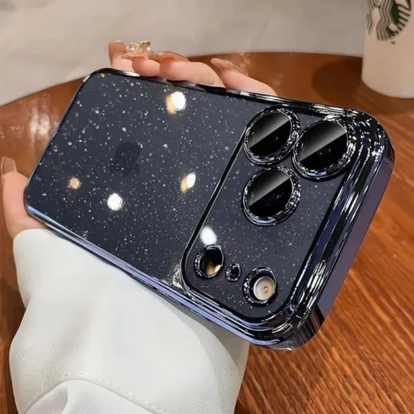 ⁦For iPhone 17 Air 17 Pro Max Luxury Case New Camera Protector Glitter Bling Clear PC Cover for iPhone 13 12 11 14 15 16 Pro Max⁩ - الصورة ⁦6⁩