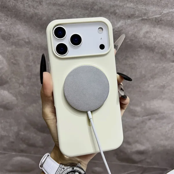 ⁦Luxury Official Original Silicone Magsafe Magnetic Phone Case For iPhone 17 Air 16 15 14 13 12 11 17 Pro Max Must Haves Cover⁩ - الصورة ⁦3⁩