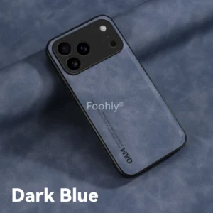 Nubuck Leather Shockproof Magnetic Case for Apple iPhone 17 Pro Max 17 Air Protective Cover Back Shell Coque Funda