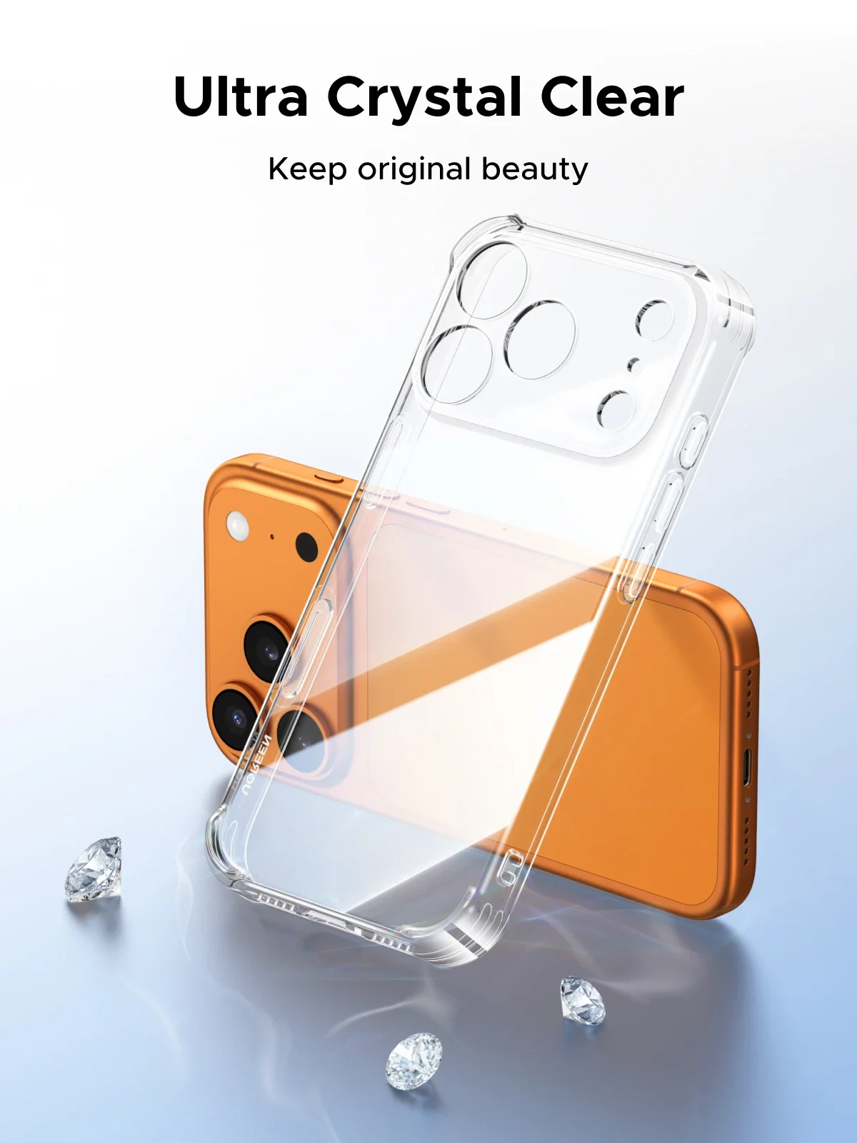 UGREEN Airbags Case for iPhone 17 Pro Max Shockproof Clear Case Transparent Cover for iPhone 16 Pro 17 Air Phone Protective Case - الصورة 5