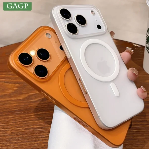 For iPhone 17 Air 17Pro Max Magsafe Case for iPhone 16 15 17 Pro Max 16 Plus Slim Matte Ultra Thin PC Magnetic Shockproof Cover