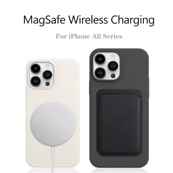 ⁦Original Magsafe Liquid Silicone Soft Case for Apple iPhone 13 16 15 14 12 Pro Max Wireless Charging With Logo 16 Magnetic Cover⁩ - الصورة ⁦5⁩