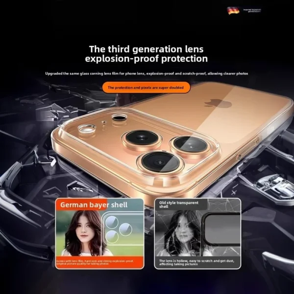 ⁦DIVI Soft Transparent Case TPU Clear Case For iPhone 17 16 15 14 13 12 11 Pro Max 13 MINI Shockproof Silicone Clear Phone Case⁩ - الصورة ⁦3⁩