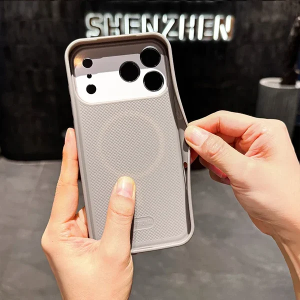 ⁦Luxury Large Window Magnetic Phone Case For iPhone 17 14 16 15 13 Pro max 17 Air Falling Anti Vibration Protection Phone Cover⁩ - الصورة ⁦6⁩