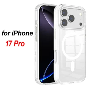 Strong Magnetic Case For iPhone 17 Pro Max/17Pro/17Air Transparent Phone Cover For iPhone 17 Suit for Magsafe Charging Shell<span> - </span>For iPhone 17 Pro