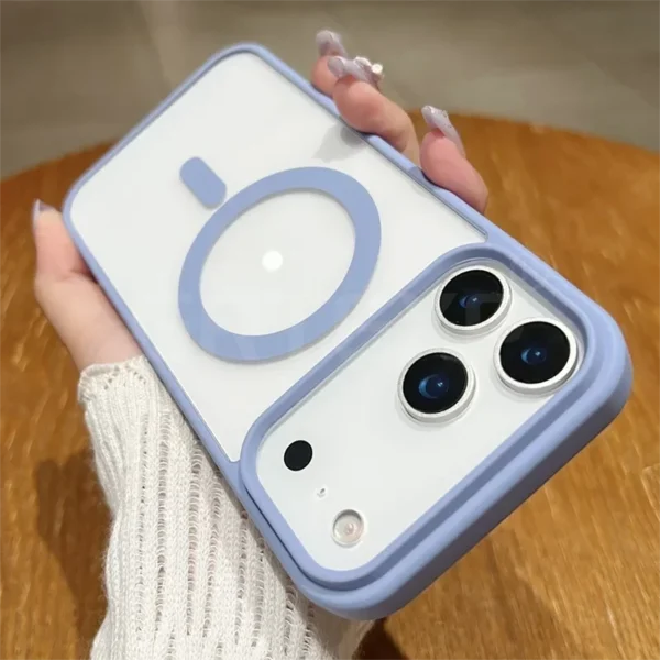 ⁦Luxury Magnetic Magsafe Case For iPhone 17 Air 17 Pro 17 Pro Max Candy Color Matte Clear Hard Cover Soft Shell Ultra Thin ﻿⁩ - الصورة ⁦5⁩