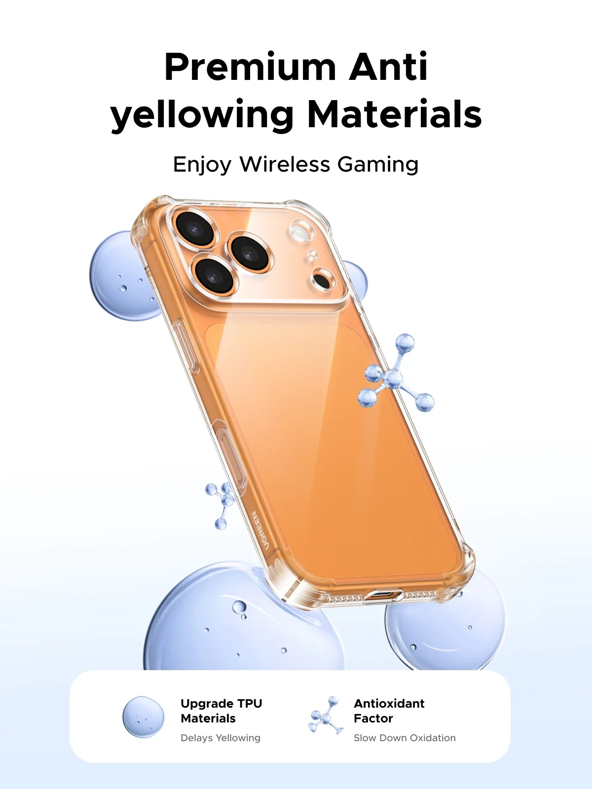 UGREEN Airbags Case for iPhone 17 Pro Max Shockproof Clear Case Transparent Cover for iPhone 16 Pro 17 Air Phone Protective Case - الصورة 6