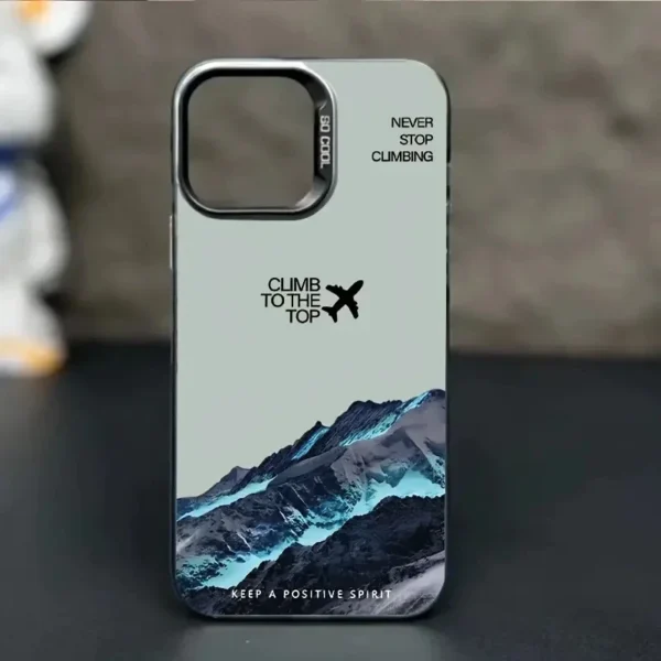 ⁦Mountain Peak Aircraft Phone Case for IPhone 17 16 14 15 11 12 13 Pro Max 16E 7 8 15 16 Plus 17 Air Shockproof Sunset IMD Cover⁩ - الصورة ⁦2⁩